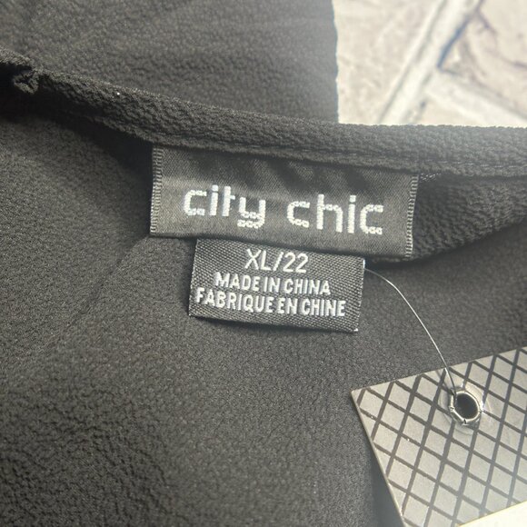 NWT City Chic Black Blouse Size XL/22 - Picture 8 of 14